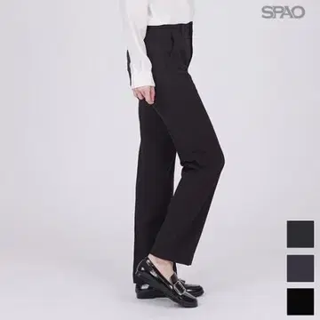 여성 28인치) SPAO 스파오 기모 슬랙스 팬츠 슬림 스트레이트 블랙