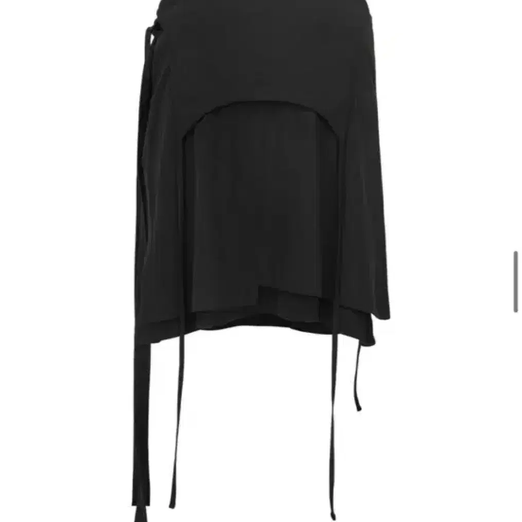 NACHE FOLD LAYERED SKIRT BLACK