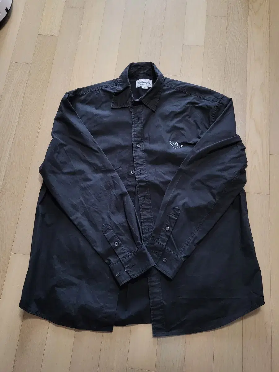 L) Warritizen Overfit Black Shirt