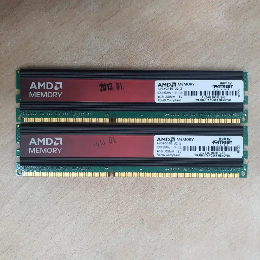 데스크탑용 AMD PC3 12800 8G 4G 2개 세트