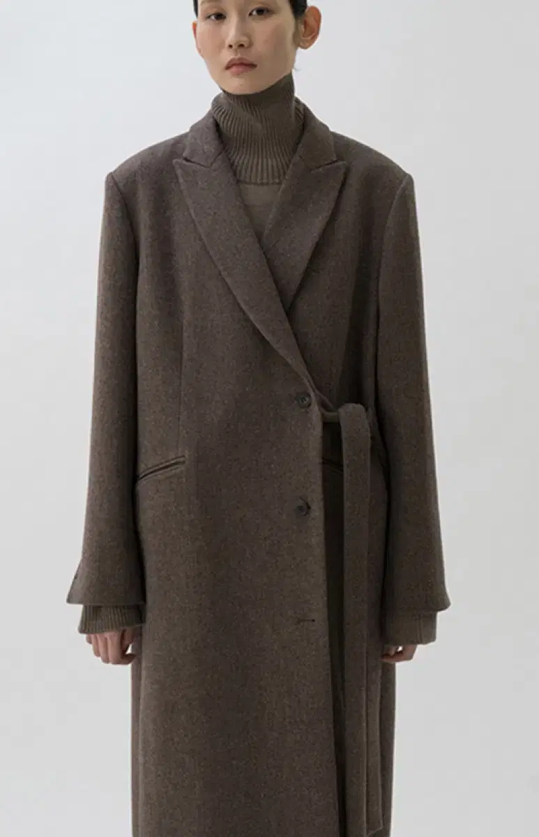 LE17SEPTEMBRE : SIDE BELTED COAT [BROWN]