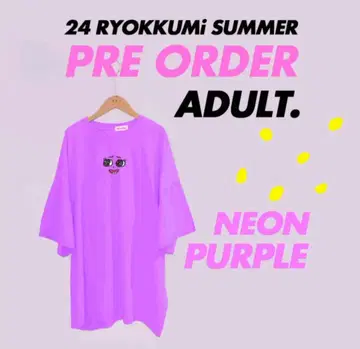 RYOKKUMI SUMMER 티셔츠 네온 퍼플 레어 료쿠미 한국