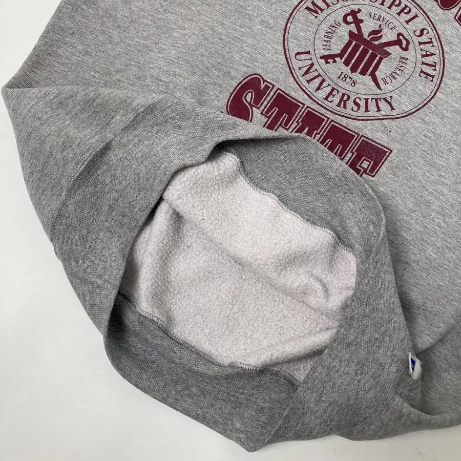 90s Russell Hoodie (grey/maroon)