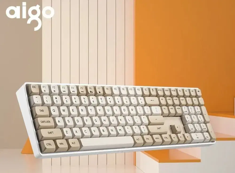 aigo a108 기계식 무선 키보드 황축 (다크플래쉬 GB108)