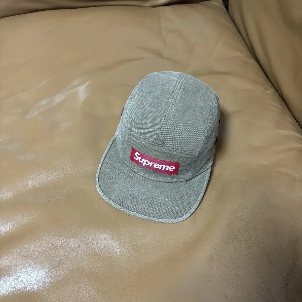 Supreme 슈프림 스톤 워시드 올리브 캠프캡 모자  (Olive)