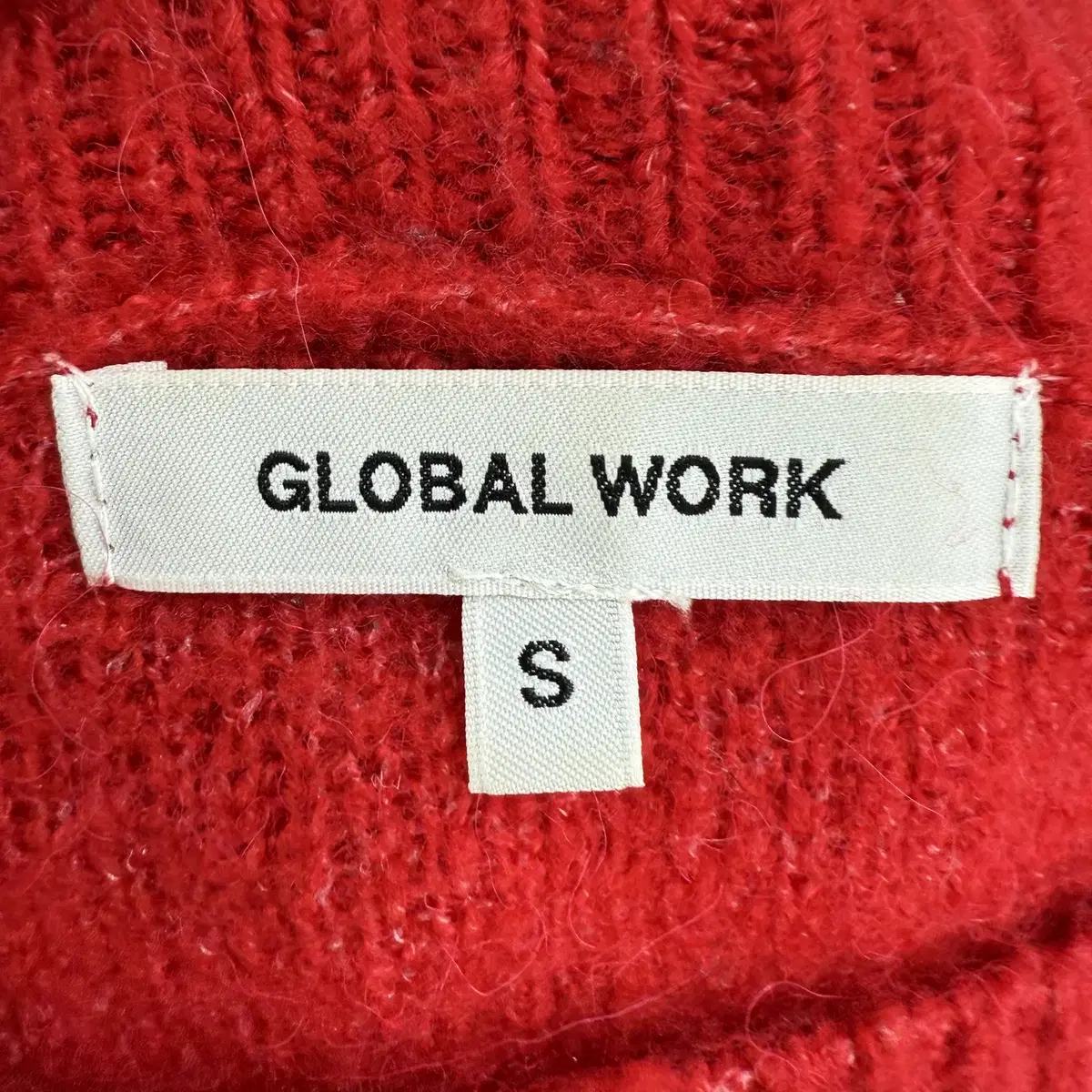 GLOBAL WORK 레드블랙 니트