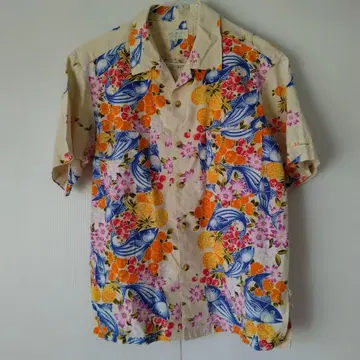 알로하 셔츠 물고기와 과일 프린트 S사이즈 유미아