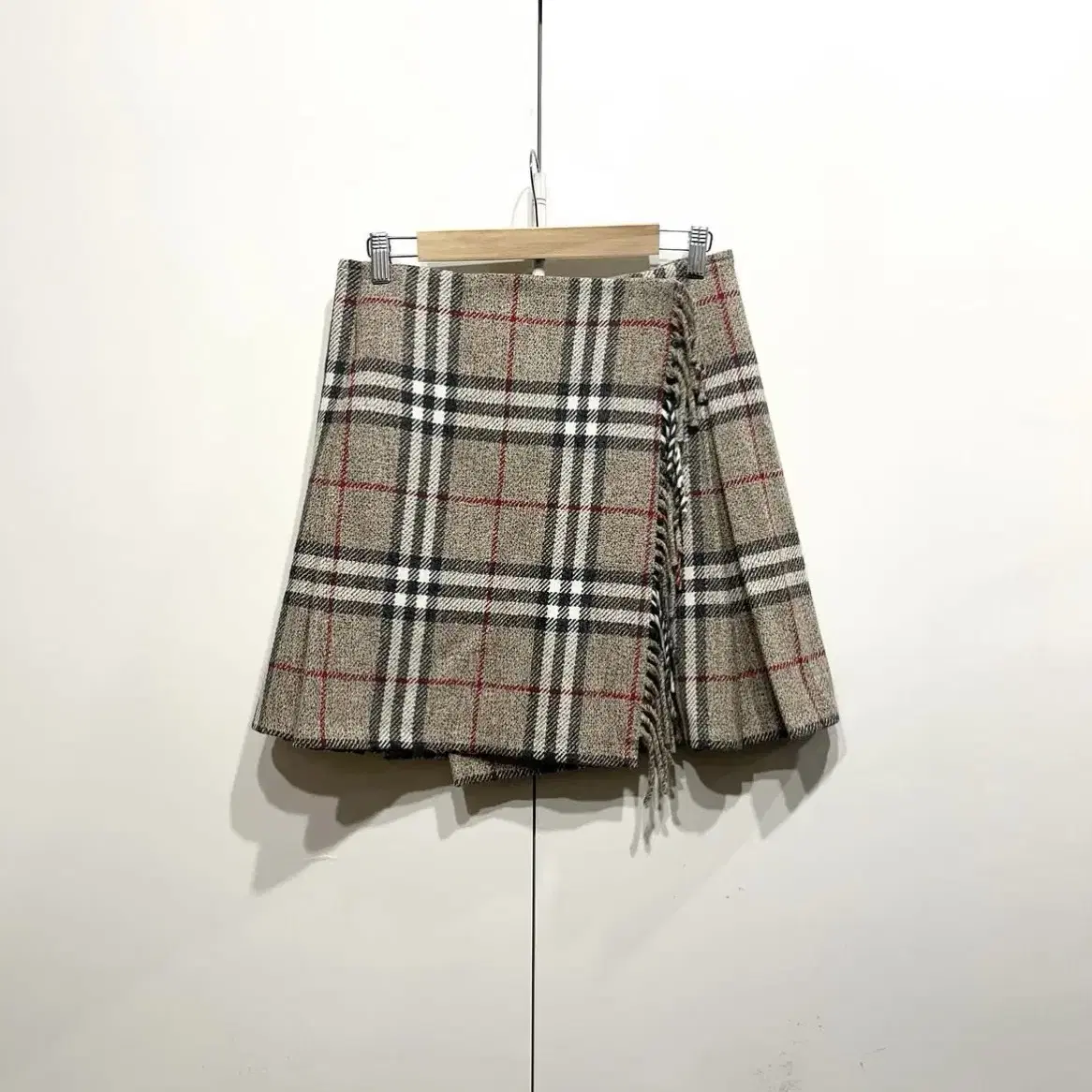 Burberry Nova Check Wool Wrap Skirts