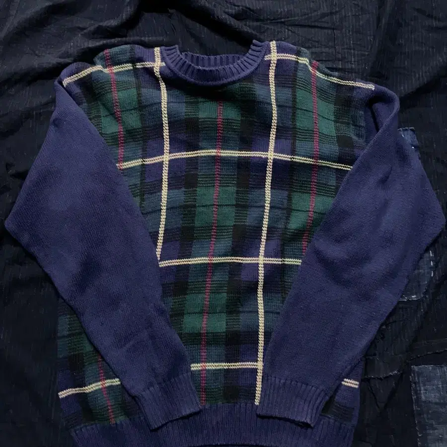 Guif Traders Tartan Check Cotton Sweater