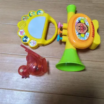 호빵맨 호루라기, 음악 탬버린 완구, 피리 3개 세트