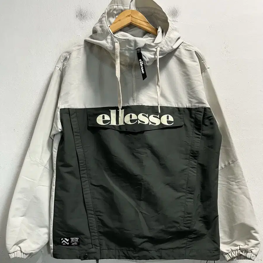 95 ellesse 엘레쎄 빅로고 반집업 루즈핏 후드 아노락 정품