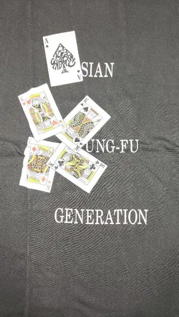 ASIAN KUNG-FU GENERATION 카드놀이 티셔츠 XL사이즈
