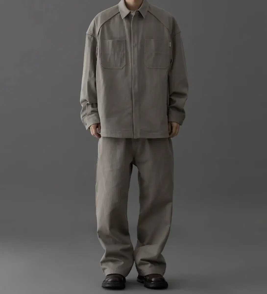 준지 24FW 배이지 데님 셔츠 자켓 50