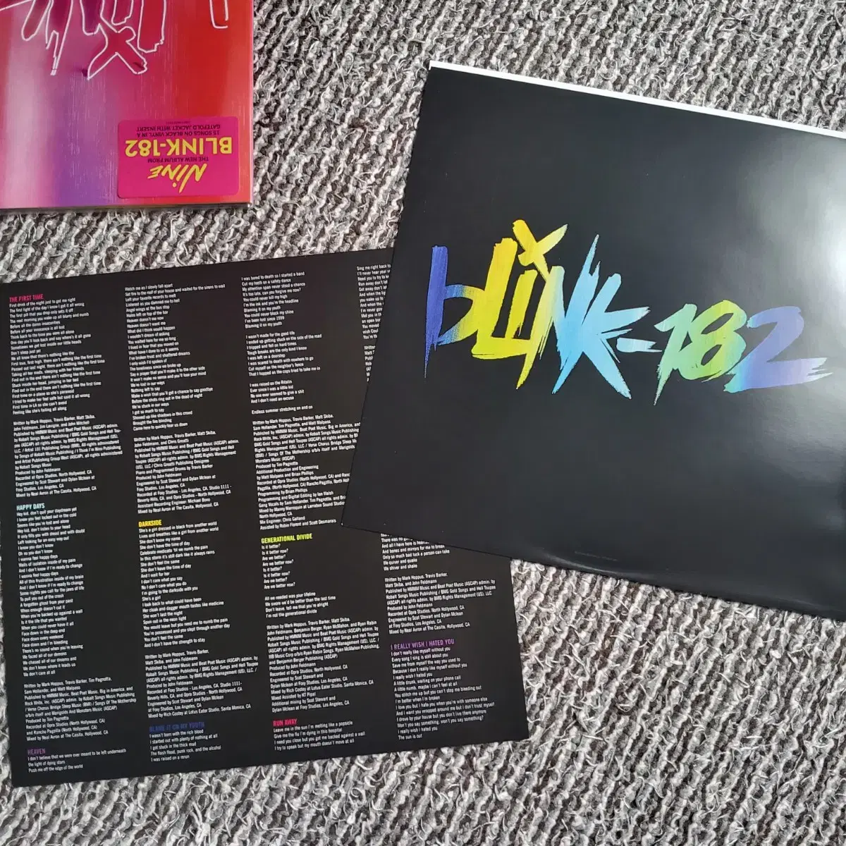 Blink-182 블링크-182  8집 Nine 블랙반 LP