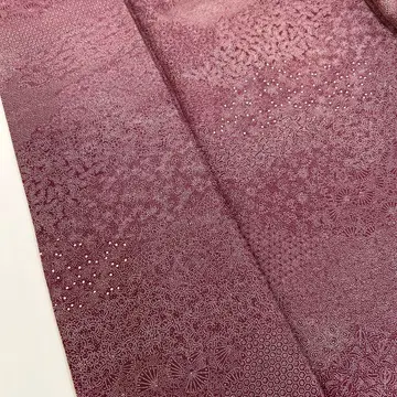 에도 코몬 작가물 패치워크 순실크 무문 홑겹 기모노 T-2629