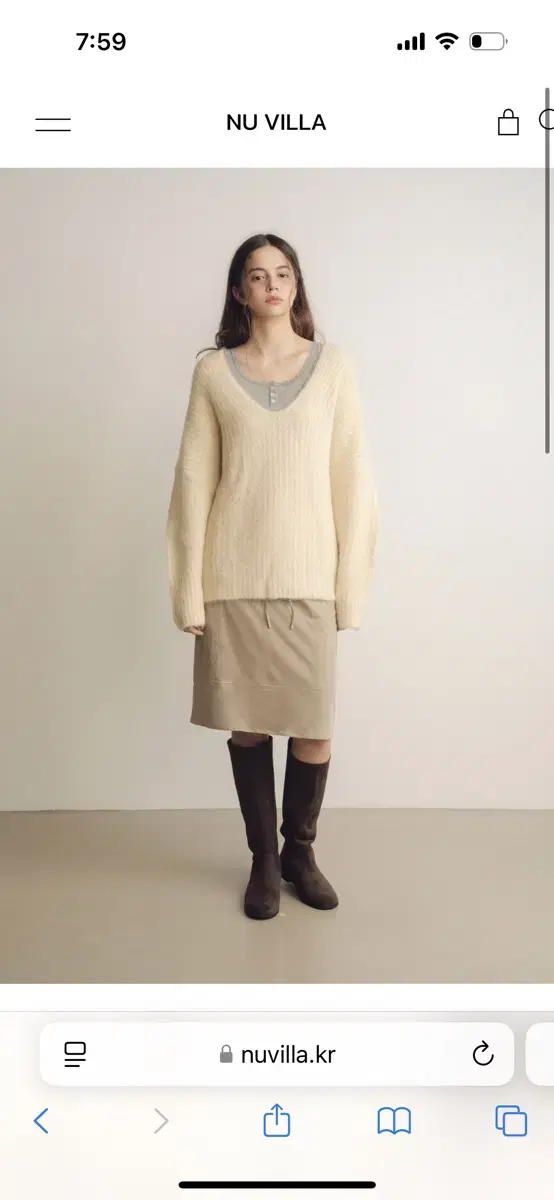 오브네어 SMOOTH ALPACA KNIT