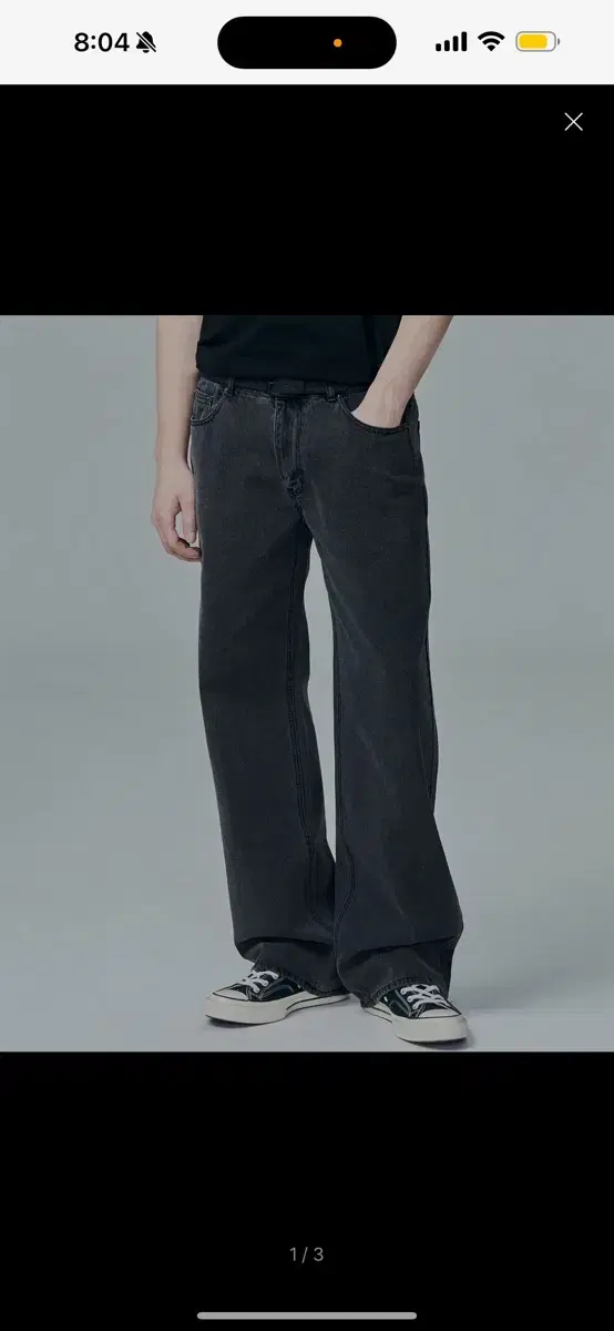 Napponard Black Denim Pants M