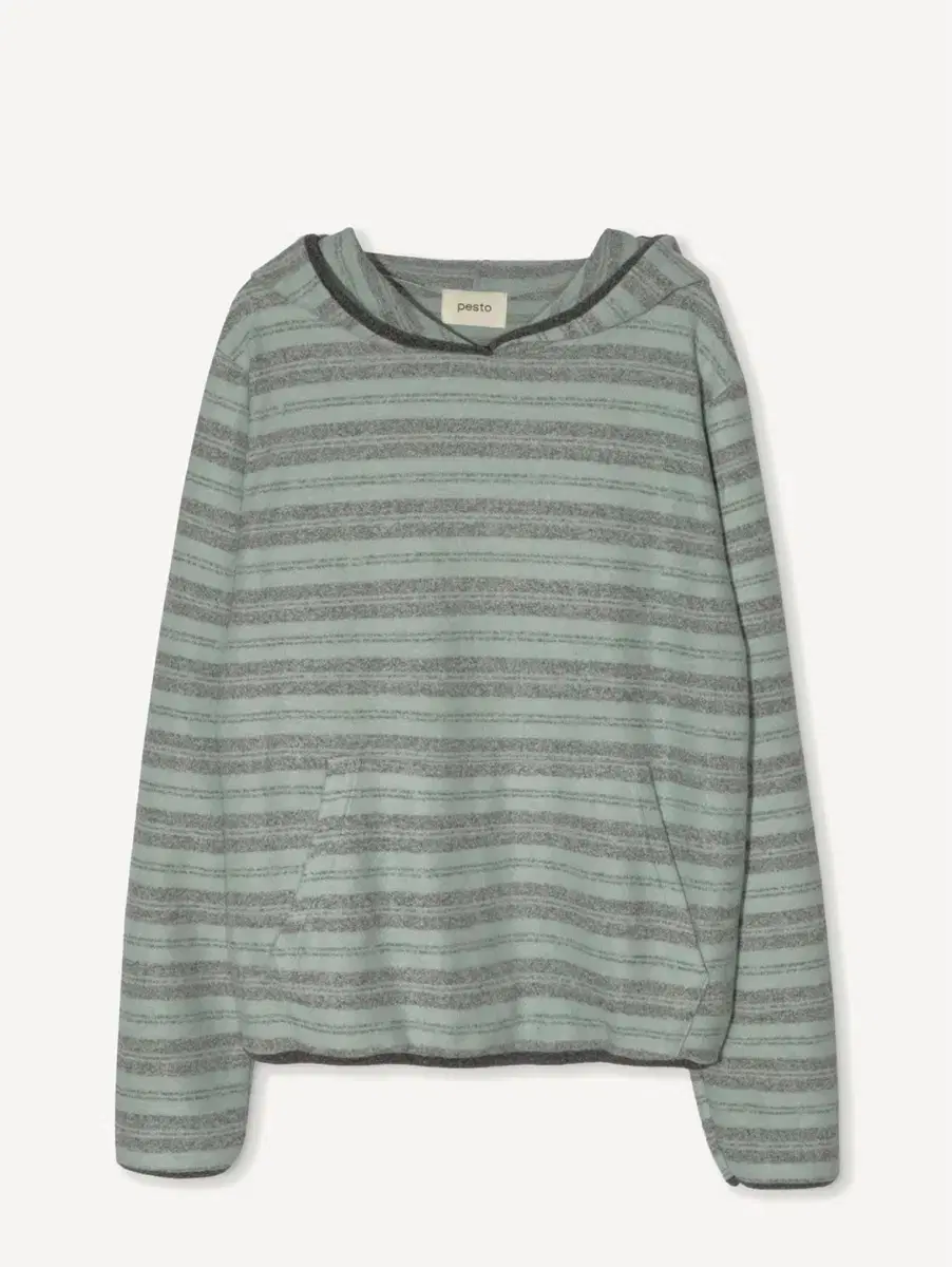 오늘만!페스토 STRIPE SWEAT HOODED TOP TEA