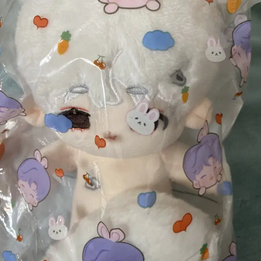 무속성 20cm 인형 호빵 한 입