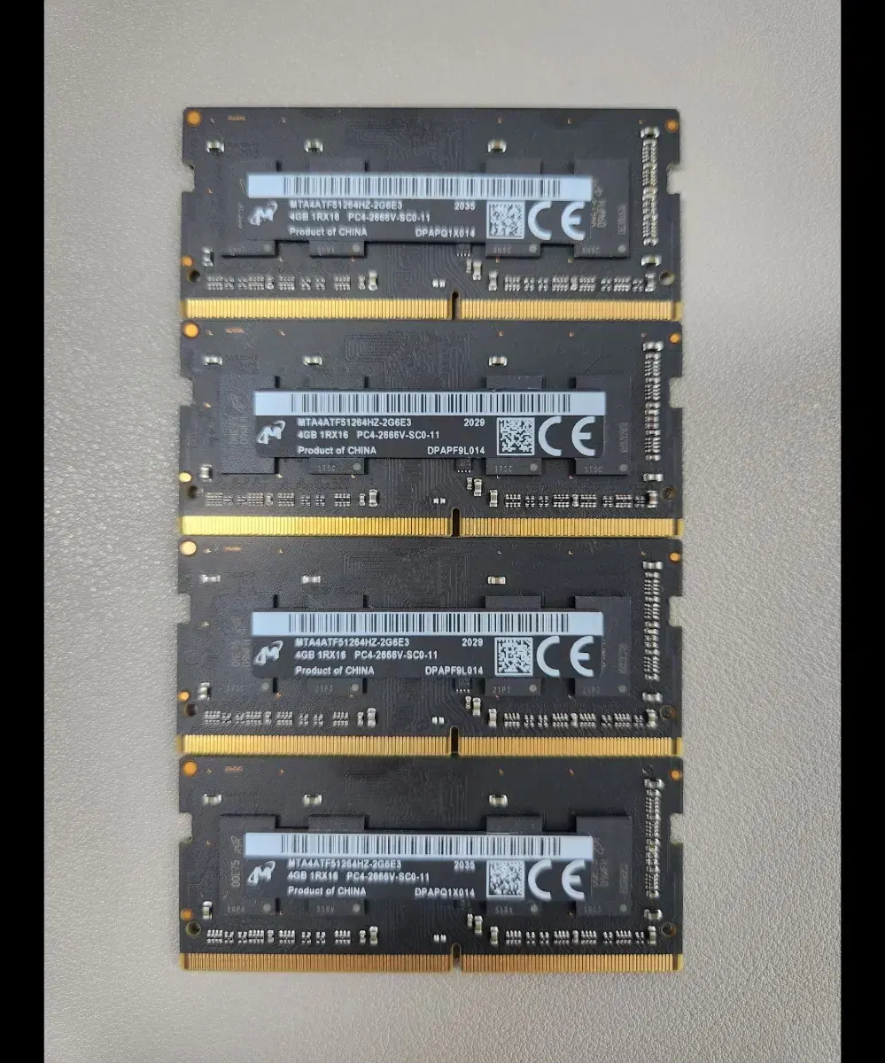 노트북  ddr4/ 4g/ 2666/ 4개/ 총16g