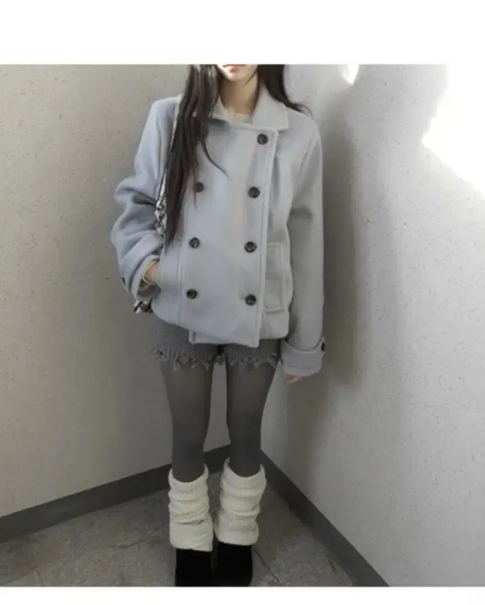 에이블리 nore double short coat 더블숏코트