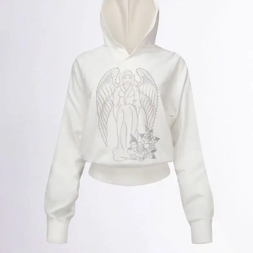 Sculptor X Ed Hardy  Angel Hoodie White