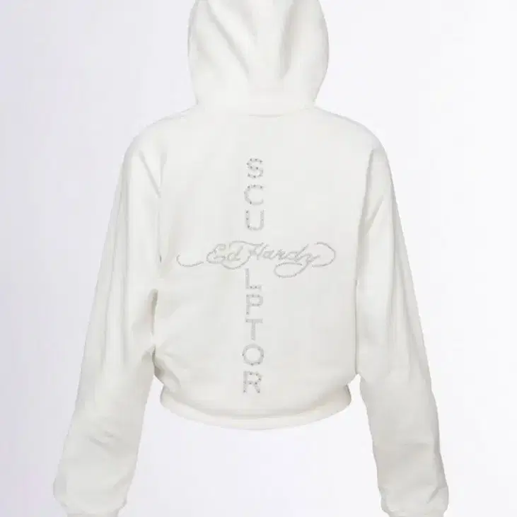 Sculptor X Ed Hardy  Angel Hoodie White