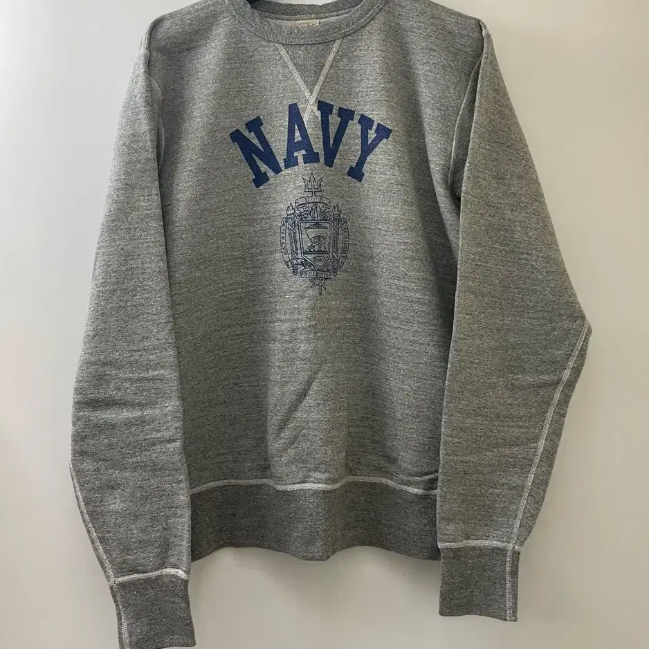 버즈릭슨 NAVY프린트 스웻셔츠 멜란지 그레이 XL