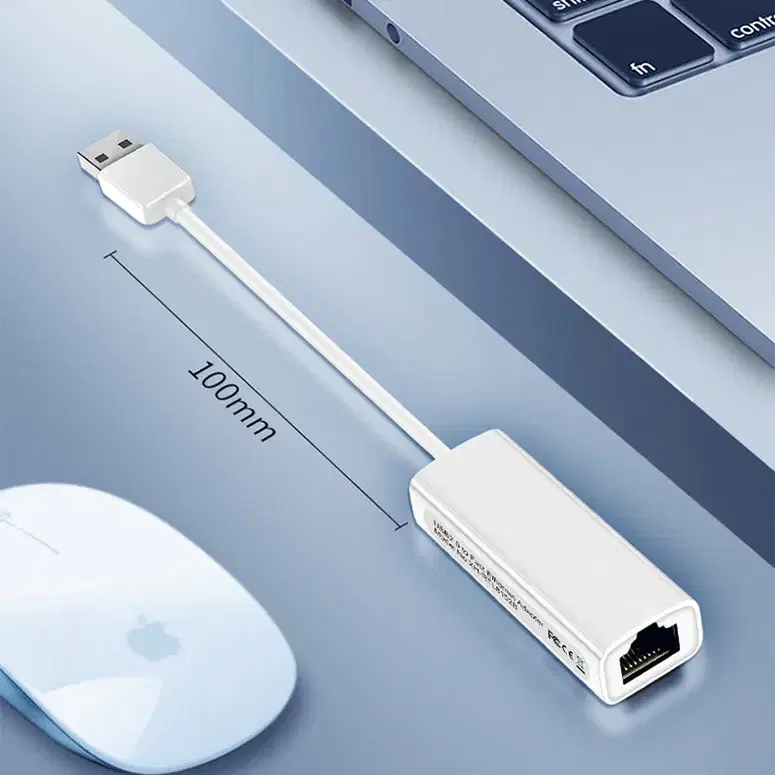 100Mbps 지원 USB2.0 유선 케이블형 랜카드 화이트