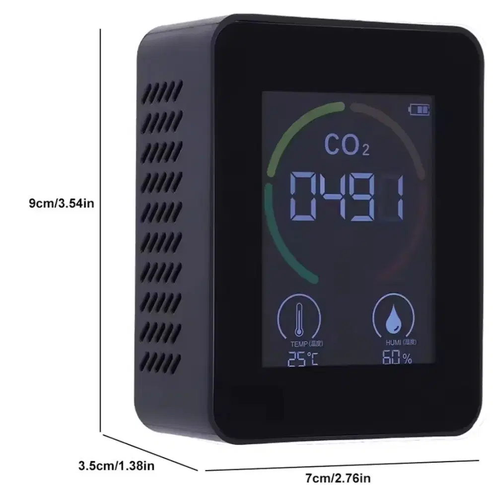 새제품)3 in 1 , 디지털 온도 습도 테스터,CO2 농도측정기