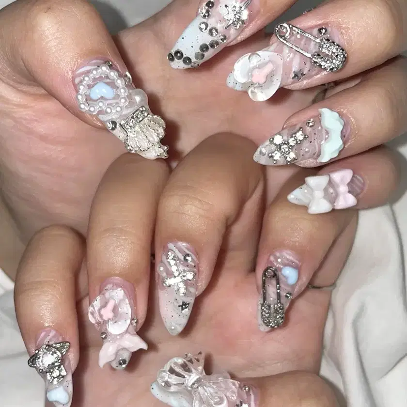 ✴︎new✴︎ R-342 ✴︎レジン カボション✴︎チョウ❤︎5カラー✴︎ 10pcs/pack Japanese Nail Art Rectangle Alloy Gems Alloy
