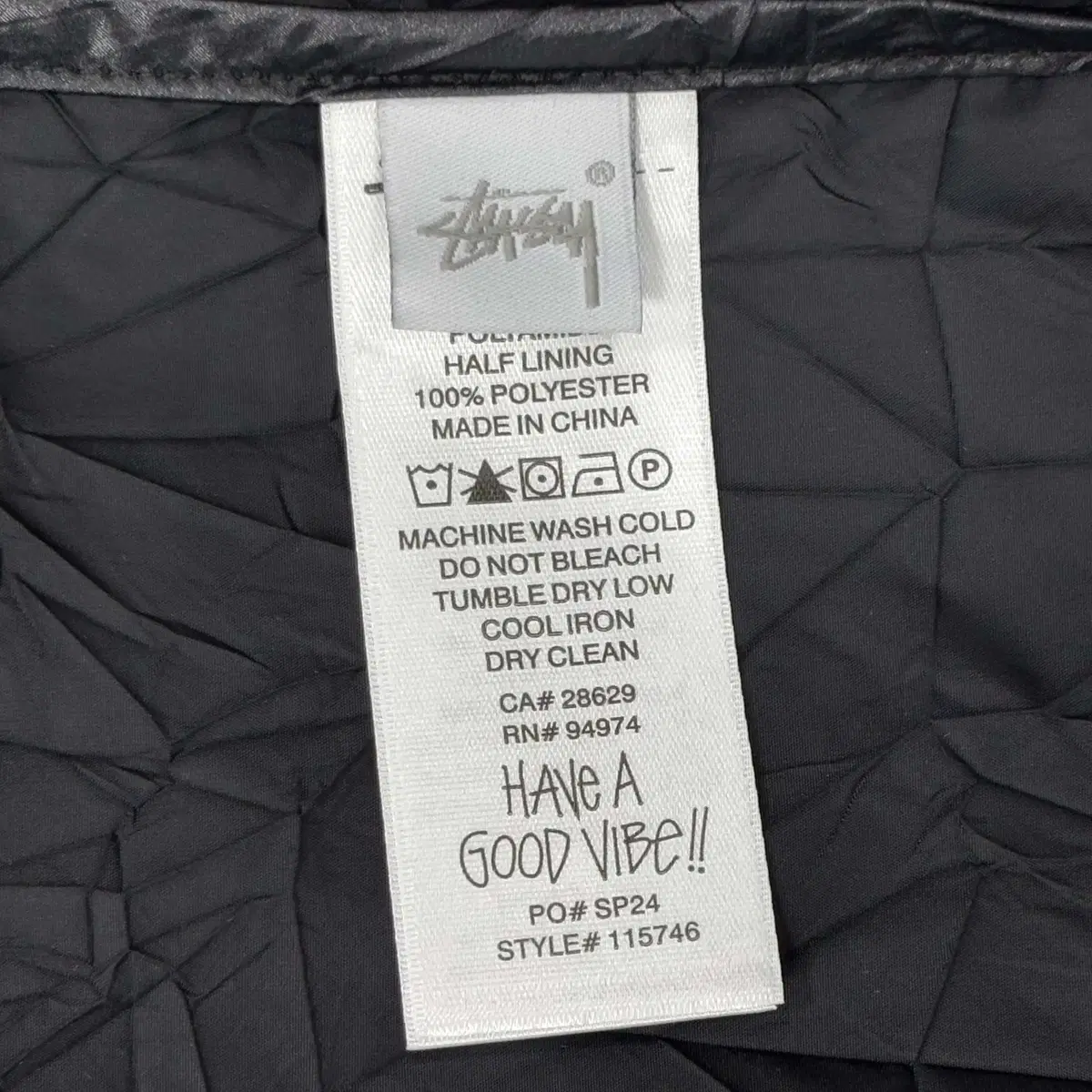 Stussy 스투시 비치 쉘 링클 나일론 자켓 블랙 S-XL