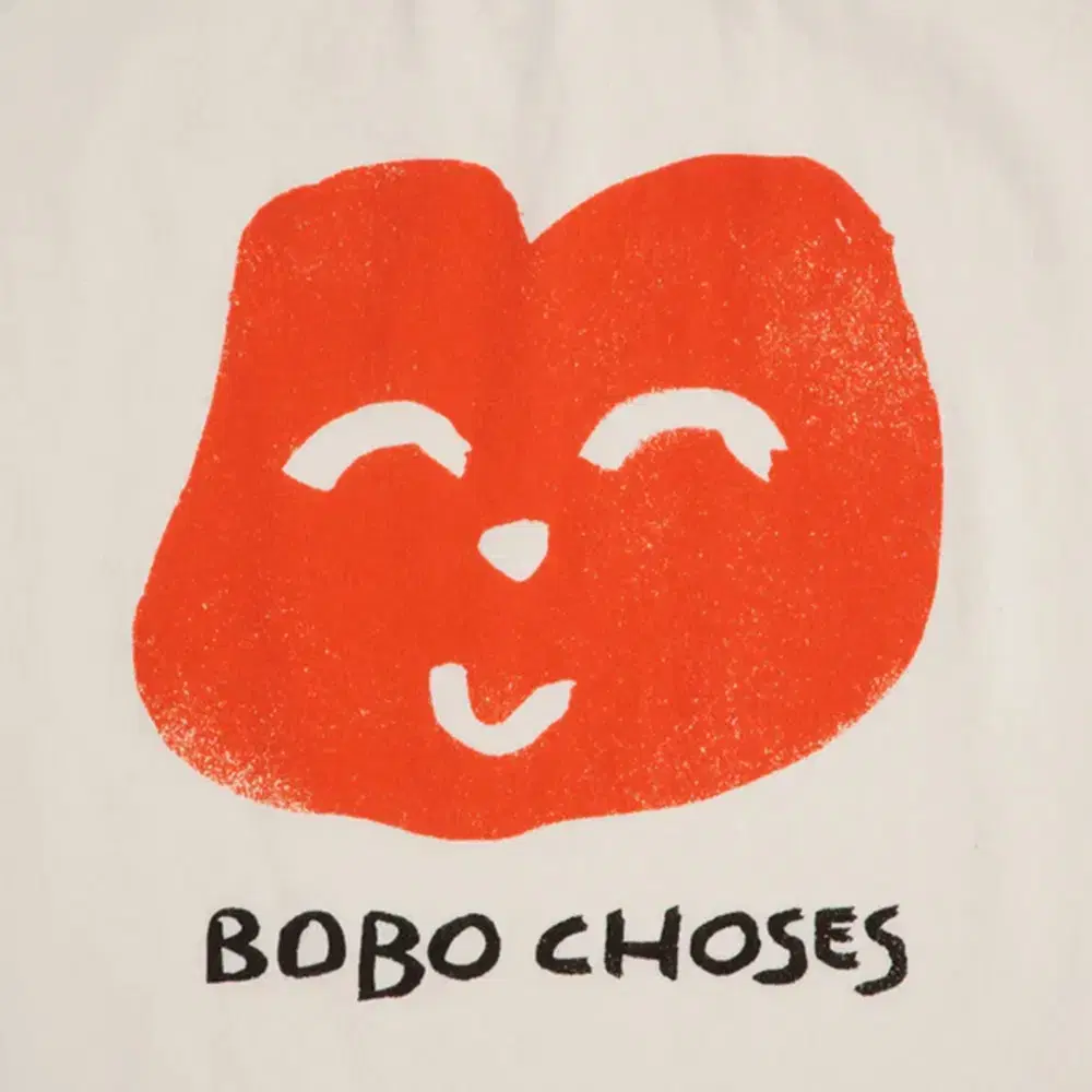 25SS BOBO CHOSES 보보쇼즈 조이풀 페이스 반팔 티셔츠 화이트