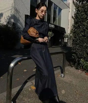 아메리칸/파워 숄더 데님 세트 업