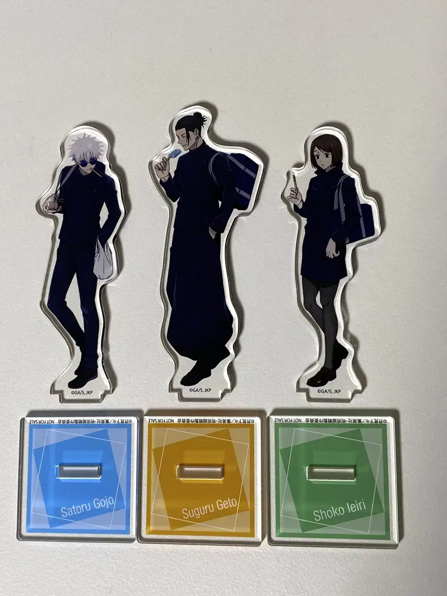 Sasys Rakuten pre-order benefit acrylic Set (Gojyo, Geto, Shoko (Hoikyoku))