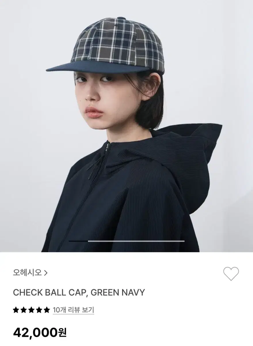 오헤시오 체크 볼캡 check ball cap