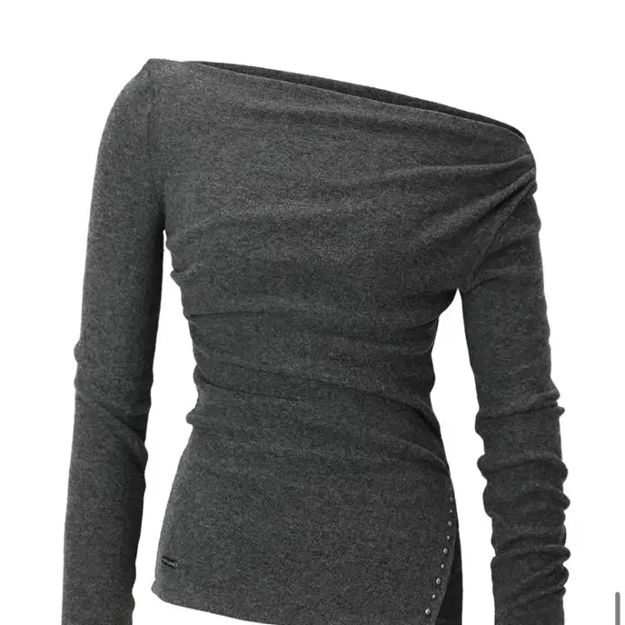 이네기 Giselle Studded Top (charcoal)