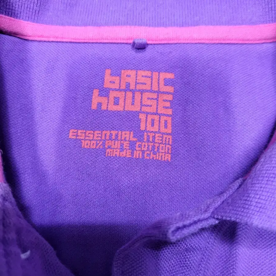 BASIC HOUSE 퍼플 반팔티셔츠