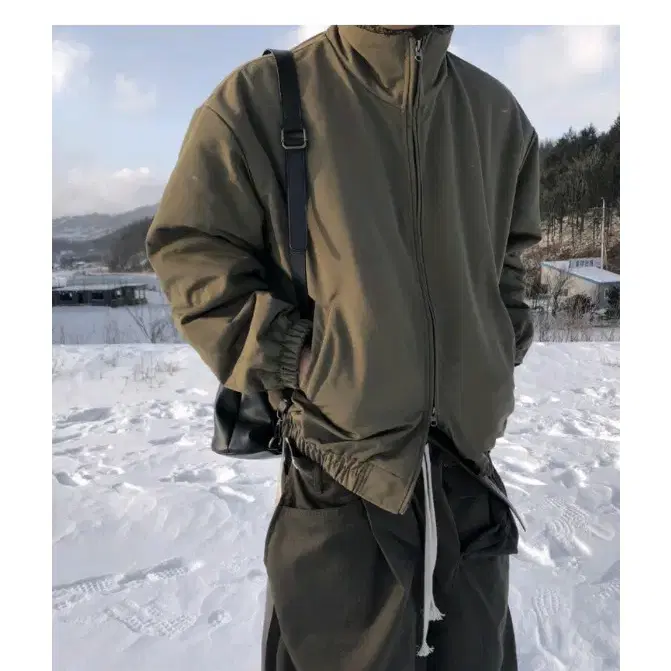 뉴치프시크 fleece high neck padded jacket