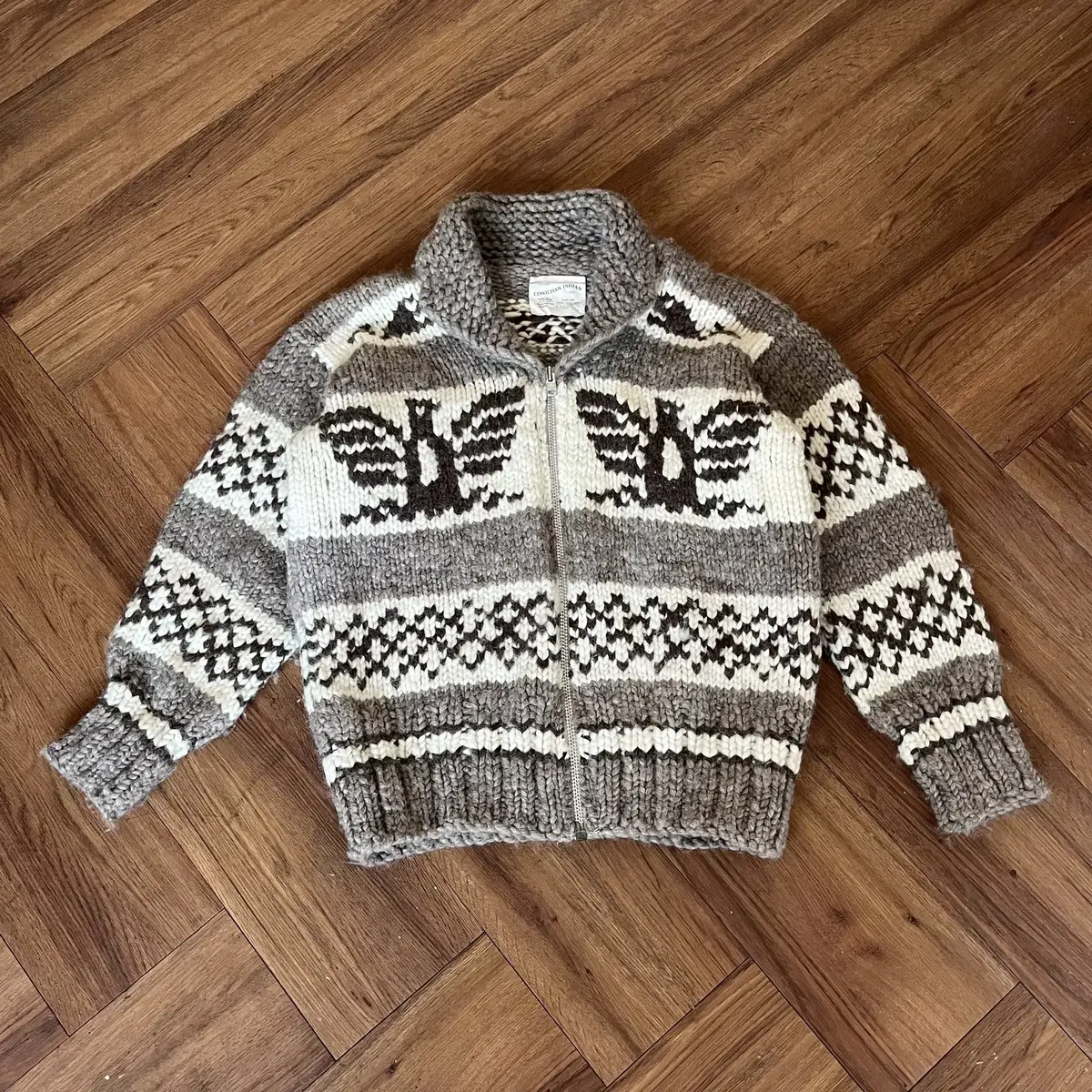 COWICHAN INDIAN KNIT 코위찬 인디언 집업니트