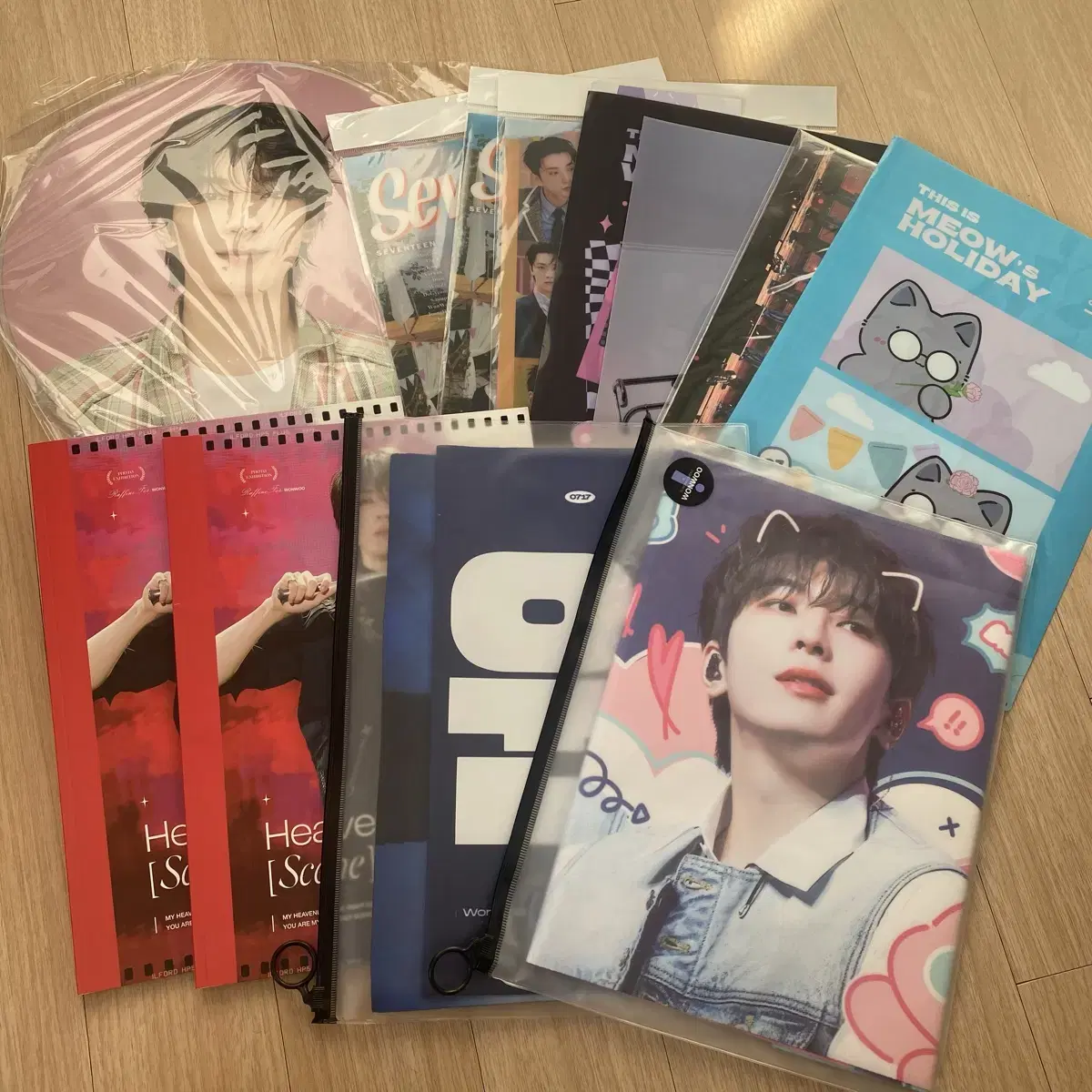 세븐틴 원우 슬로건 포토북 홀더 캐랜우치와 일괄양도