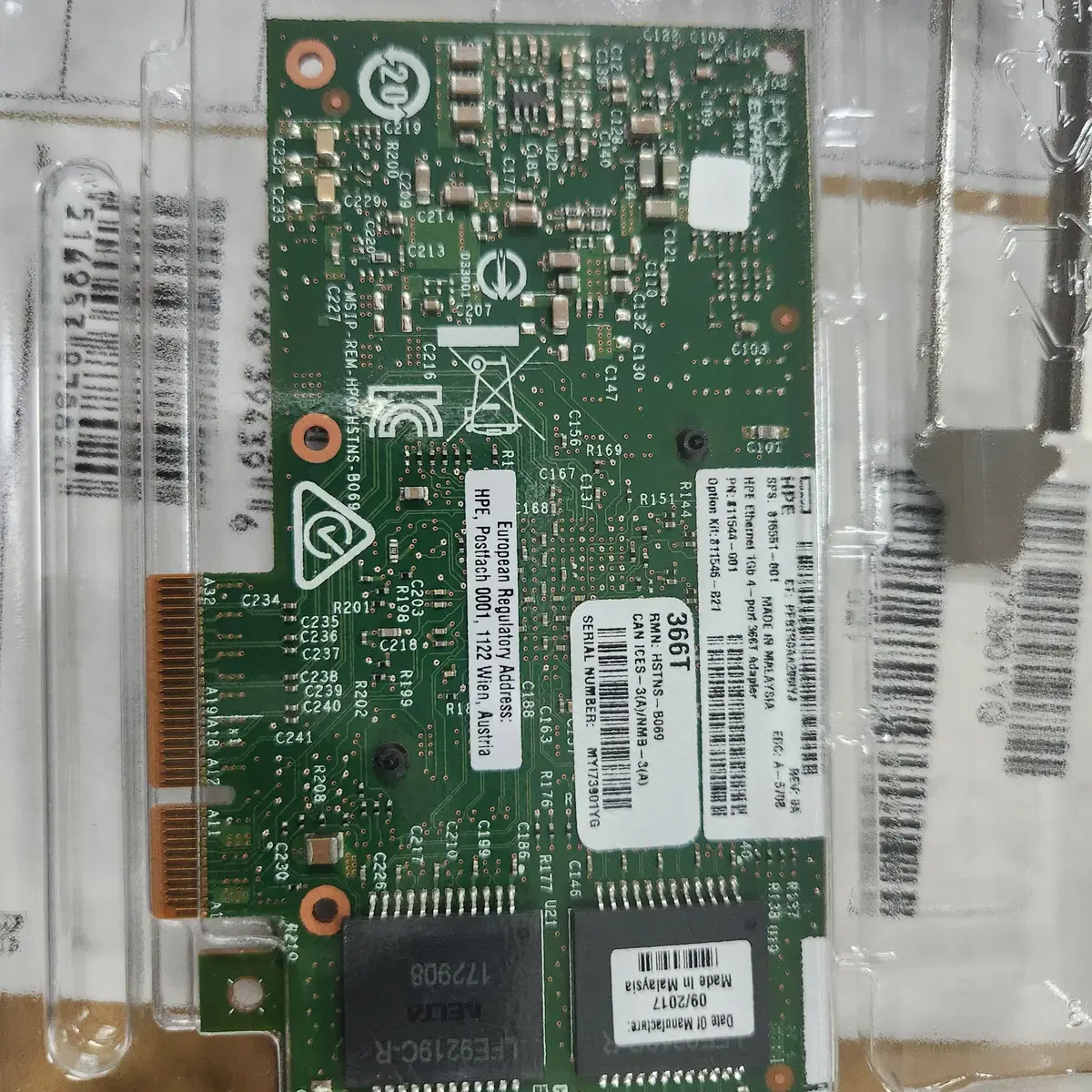 HPE Ethernet 1Gb 4Port 366T Adapter