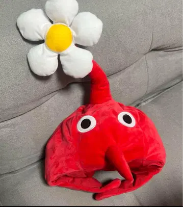 빨간색 피크민 변신 모자