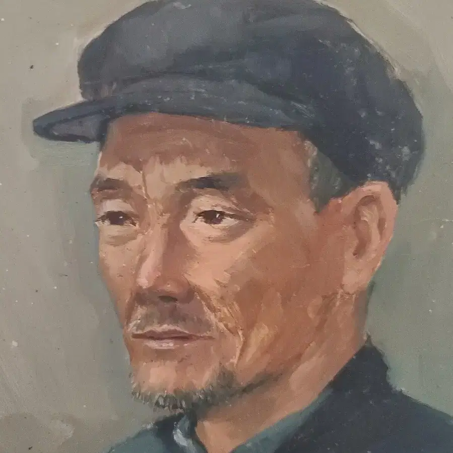 풍법사, 문혁인물화 지판유화, 26X33cm, 1973년작.