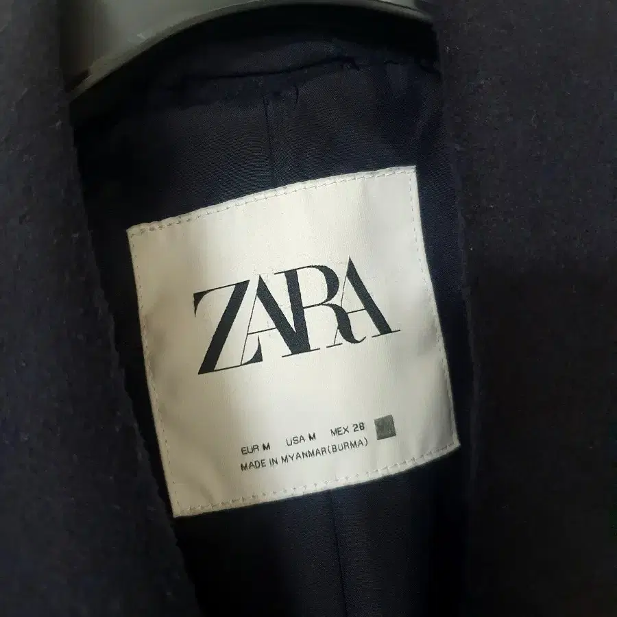 ZARA 롱 코트 네이비 m