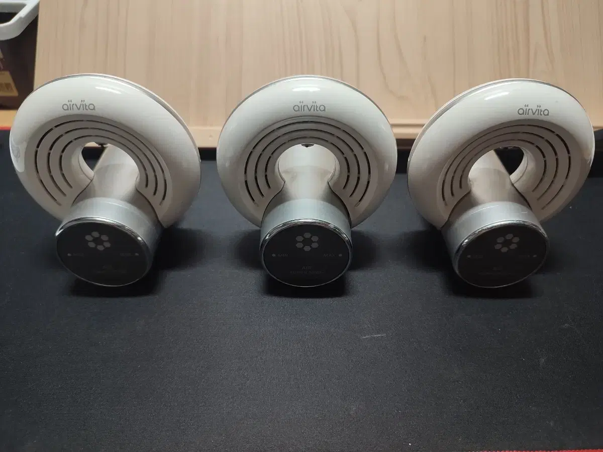 Three Airvitta air purifiers