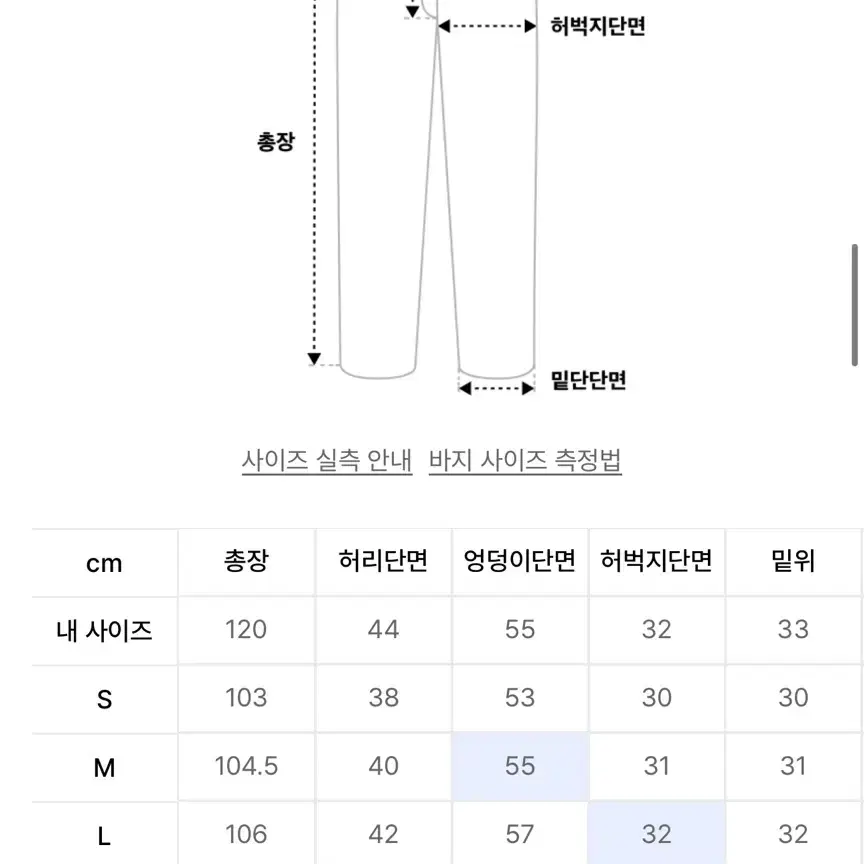 XXL(34) - 워크온바디오프 데님팬츠