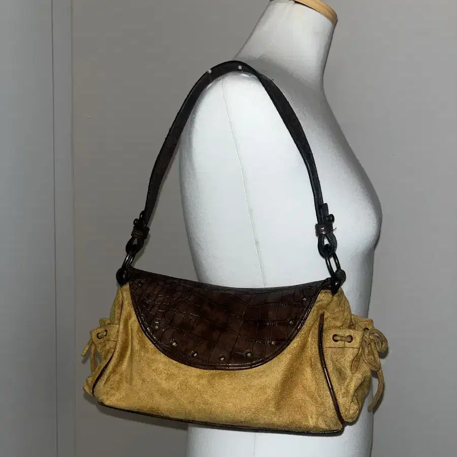 Vintage suede shoulder bag