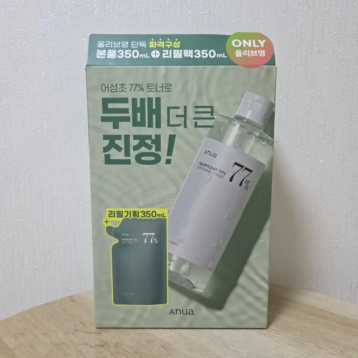 [새상품] 아누아 어성초 77% 수딩 토너 350ml 리필 기획 세트