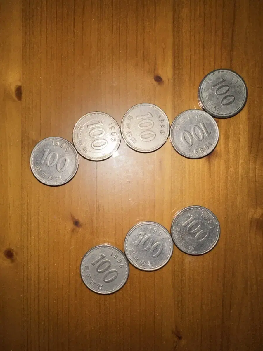 100원 동전 (1983 1986 1989 1991 1992 1996)